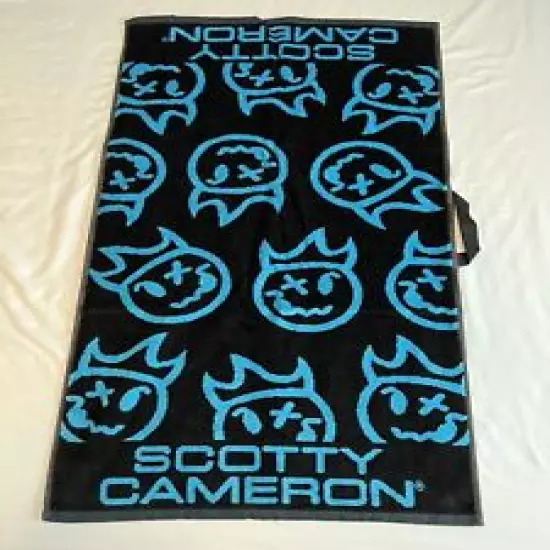 NEW IN BAG Scotty Cameron HOT HEAD HARRY Towel - BLACK/BLUE - 17x39