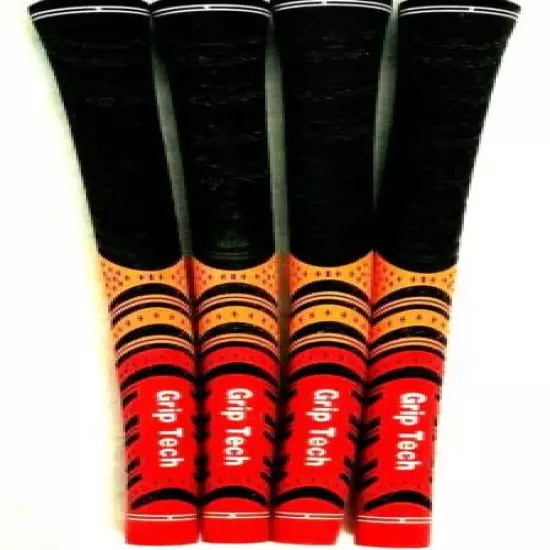 1 NEW Grip-Tech MULTI COLOR golf grip - BLACK ORANGE RED - Standard Size