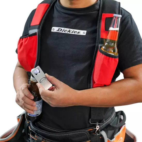 MELOTOUGH Men'S Suspenders,Tool Belt Suspender with Holster Beverage Holder Belt