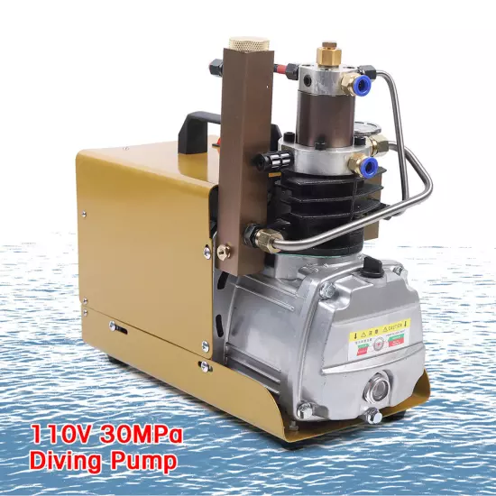 High Pressure Electric Air Compressor Scuba Diving Pump Water-Cooling 4500PSI