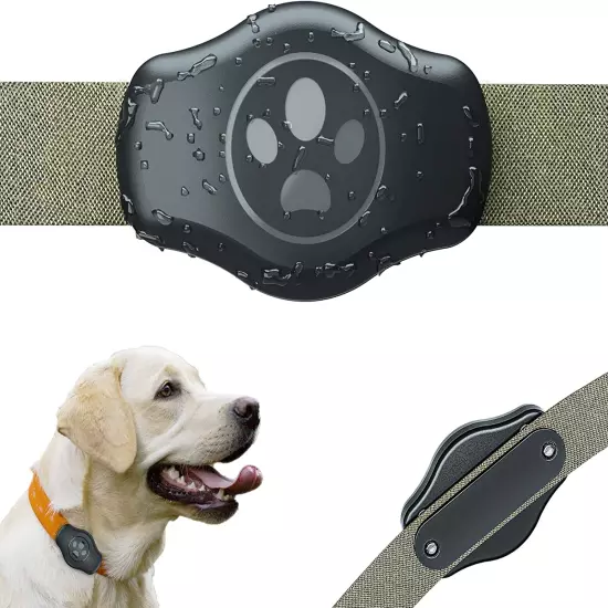 -Waterproof Airtag Dog Collar Holder Mount, Screw Case Fits All Width Air Tag Ca