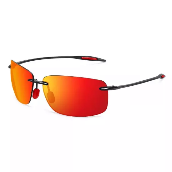 Brand NEW ORIGINAL BREAKWALL Polarised Rimless SUNGLASSES In Box