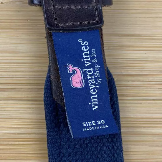 Vineyard Vines Belt Mens Silk Canvas Yachts Orange Mens Size 30 Belt