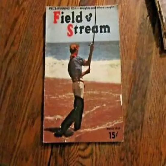 Field and Stream Magazine March 1939 Vintage Issue- Free Shipping!