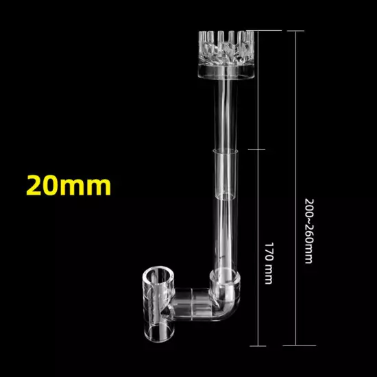 Aquarium Skimmer Acrylic Lily Pipe Spin Surface Fish Tank Water Plant Filters