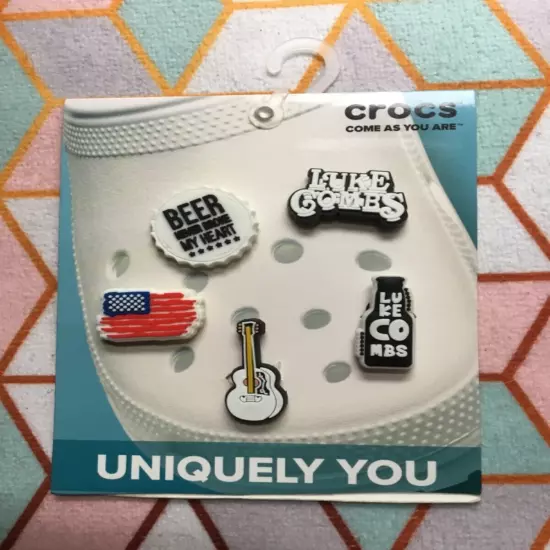 Crocs Handmade jibbitz 5pc luke combs country music moonshine shoe charms set 19