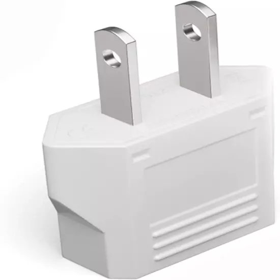 Unidapt Small European to American Outlet Plug Adapter, EU to US Adapter, Univer