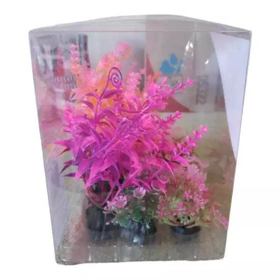 Aquarium Plants Decorating Kit with 6 different plants in Neon by Penn Plax