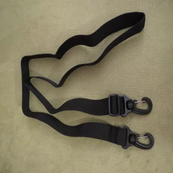 1 inch Black Nylon Bag Strap Adjustable: 23.5" Minimum to 45" Maximum Length