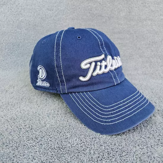 Drake University Titleist Hat Baseball Cap OSFM Golf Cap Blue Strapback 