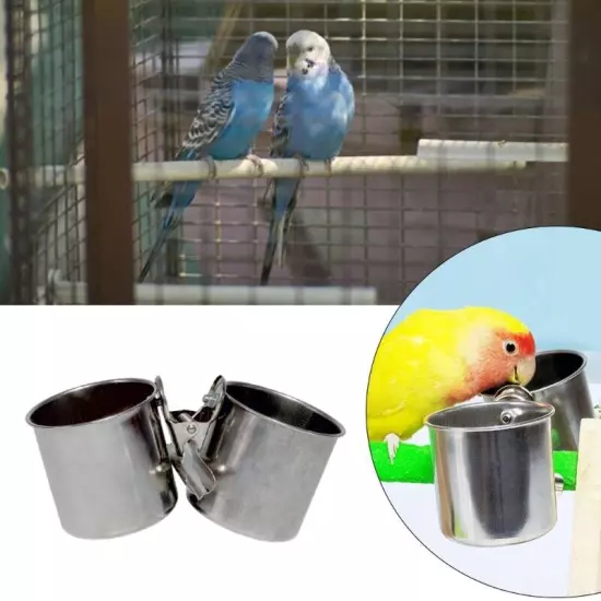 5pieces Bird Cage Water Bowl Cup Dish for Parrot Budgies Parakeets Cup