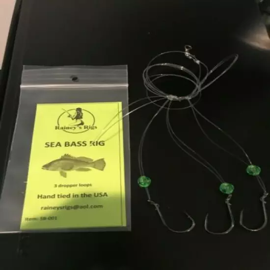 Sea Bass Rigs - Surf, Pier, Boat - Quality Fishing Rigs Hand Tied (5) Very High 