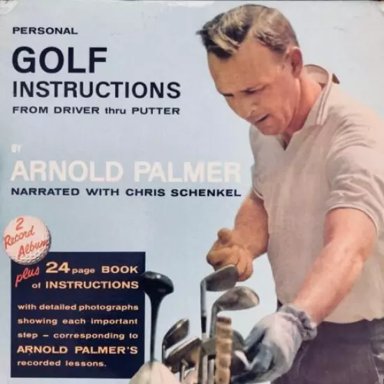 ARNOLD PALMER GOLF INSTRUCTIONS 2 RECORD SET w/24 PAGE BOOK