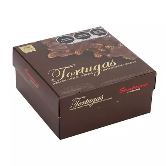 ESTUCHE TORTUGAS NUEZ CON CHICLOSO CUBIERTO DE CHOCOLATE 500G SANBORNS