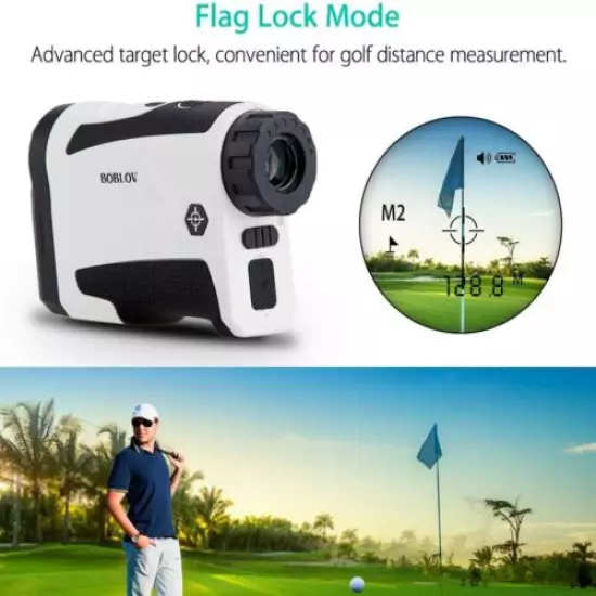 BOBLOV 600M Distance 6x Laser Golf Range Finder Hunting Slope Flaglock Telescope