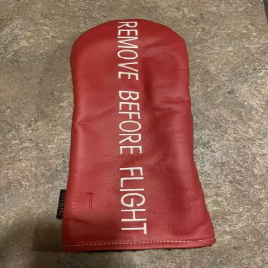 Rose & Fire “Remove Before Flight” Driver Leather Headcover USA Taylormade Ping