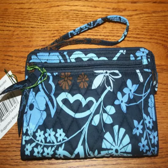 Vera Bradley FRONT ZIP WRISTLET wallet credit card holder case clutch travel NEW