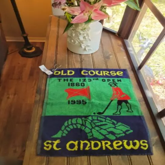 Vintage Old Course ST Andrews Scotland Golf Bag Club Towel 1860 1995 