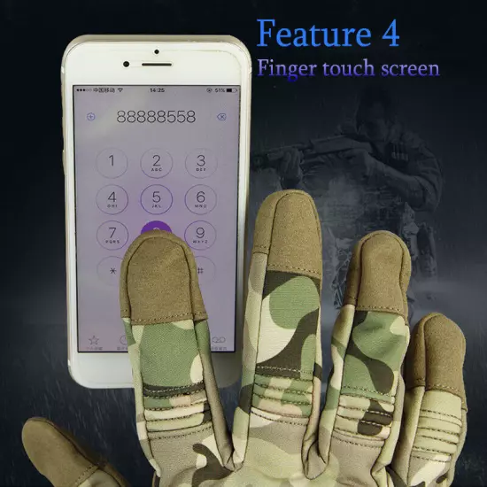 Shooting Touchscreen Gloves Tactical Military Gloves for Airsoft Paintball Army