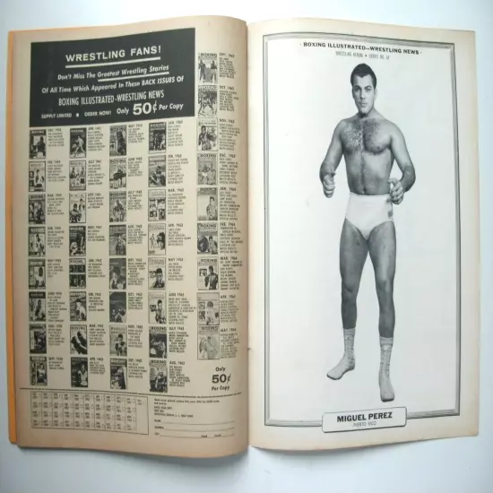 BOXING ILLUSTRATED/WRESTLING NEWS 8/64 WILLIE PEP! DANNY HODGE! LITTLE CLOUD!