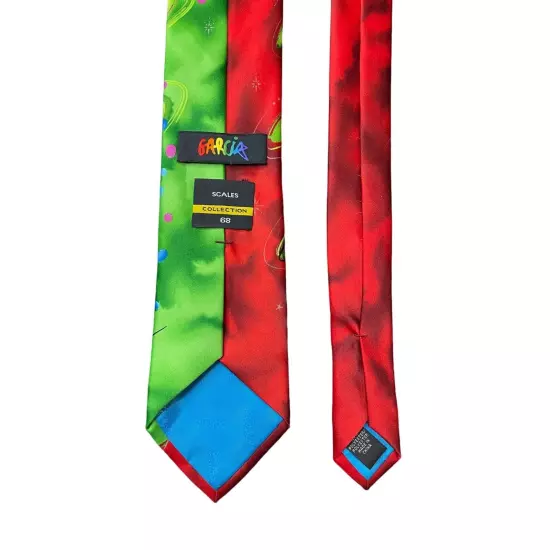 J. Garcia Scales 68 Neck Tie Men Red Christmas Tree