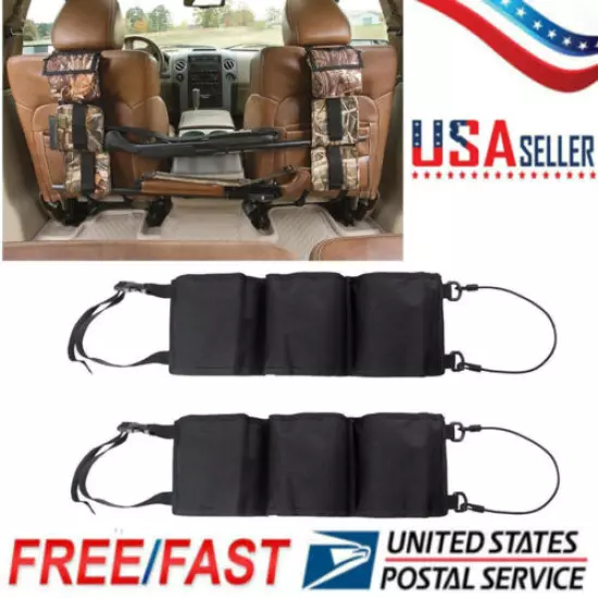 2 pcs Rifle Shotgun Holder Gun Sling Case Car Rack Back Seat Truck Organizer USA