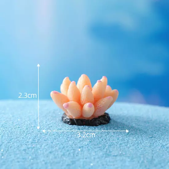 Cute Micro Colorful Artificial Coral Mermaid Resin Ornament Fish Tank Decorat Sn