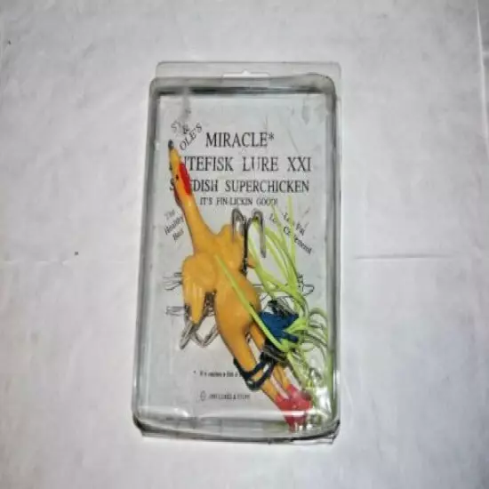 Sven & Ole's Miracle Fishing Lures 1993 Swedish Superchicken Lure in Box