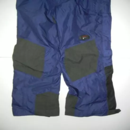 Vtg 00s FILA Blue Waterproof SNOW BIBS Ski Snowboard Gear Winter Pants Men's L