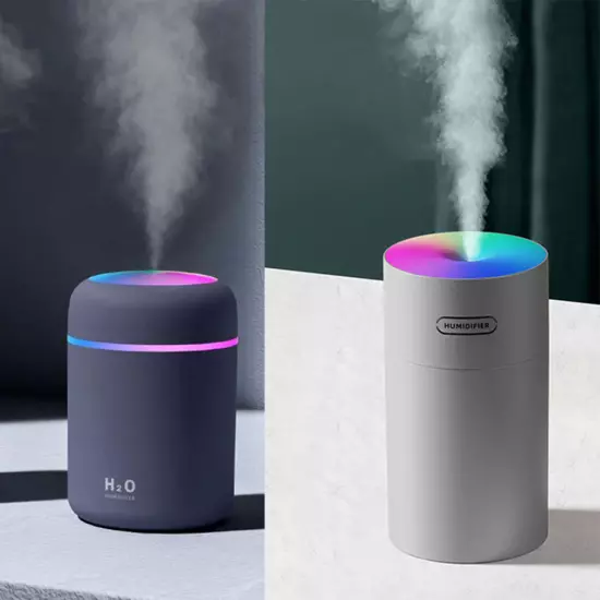 300Ml Mini Air Humidifier Ultrasonic Aroma Essential Oil Diffuser Auto Shut-Off 