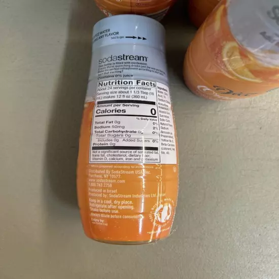 SodaStream Diet Orange Flavor 4Packs | Exp. 09/01/2024