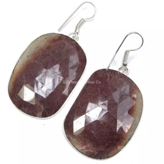 Silver Plated Natural Aventurine Artisan Trendy Wedding Dangle Earrings Jewelry