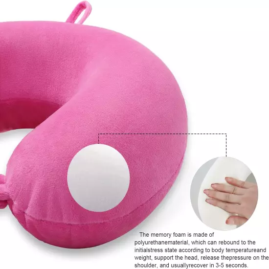 Travel Pillow Memory Foam, Comfortable Travel Neck Pillow U Shape, Support Neck 