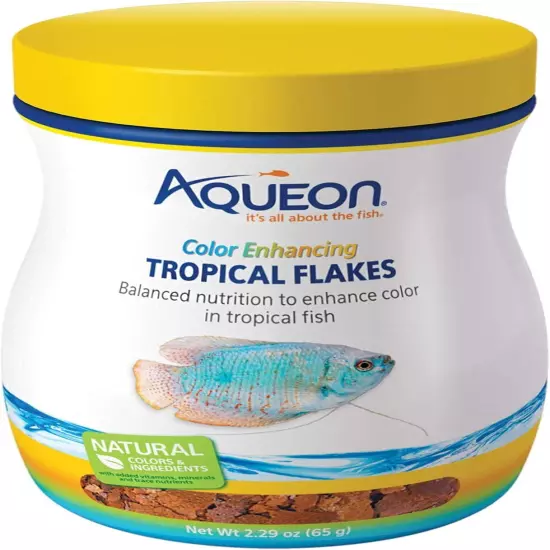 Aqueon Tropical Flakes Color Enhancing 2.29 Ounces Color