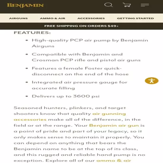 New Benjamin High Pressure Hand Pump! #HPP2KU *3500 psi *3 Stage *PCP multi fit!