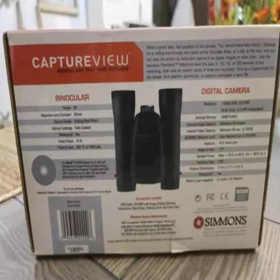 New/Open Box Simmons Captureview 8X30 Binoculars