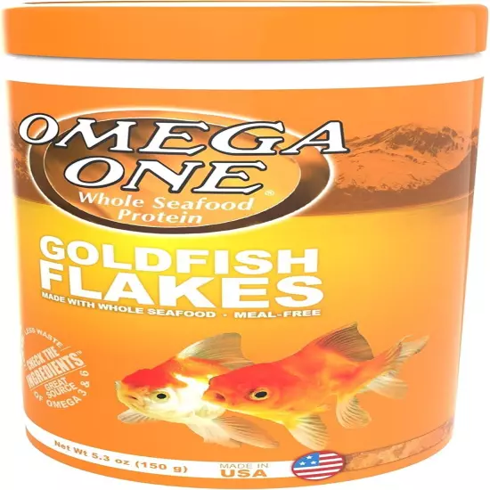 Omega One Goldfish Flakes, 5.3 oz.