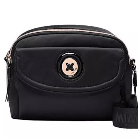 MIMCO Hand Bag BLACK MIM-Mazing Satchel Hip Handbag Cross Body BNWT RRP$149 NEW