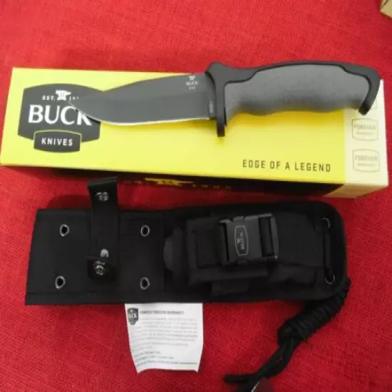 Buck Knife 0655GYS Short Nighthawk Tactical Fixed Blade Discontinued USA 2019 