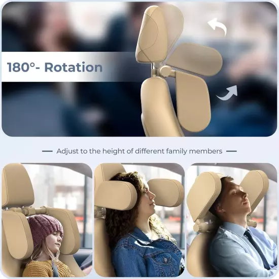 Almohada Reposacabezas De Coche Con Soporte Ajustable Cabeza Para Niños Y Niñas.