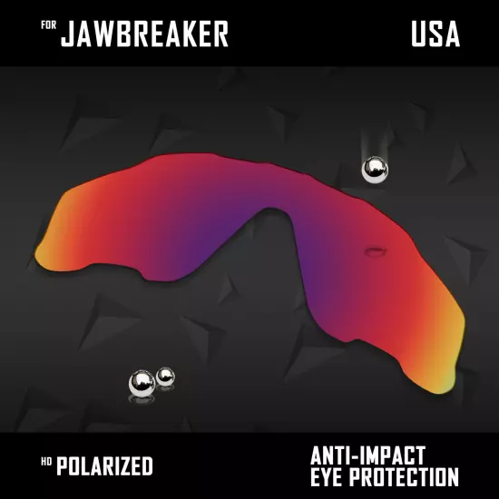 Anti Scratch Polarized Replacement Lenses for-Oakley Jawbreaker OO9290 Opt