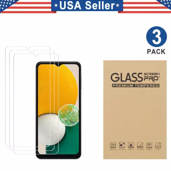 3PK Tempered Glass Samsung Galaxy A03S A04e A12 A13 A14 A23 A33 A42 A52S A53 A54