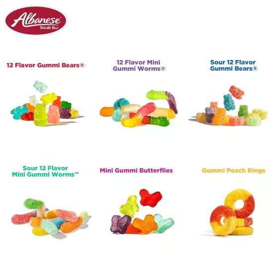 Albanese World's Best Variety Snack Pack - 12 Flavors, 7.5 Ounce (Pack of 12) 