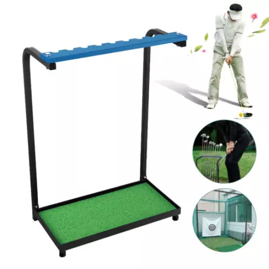 9 Clubs Golf Club Display Rack Metal Golf Putter Storage Organizer Floor Stand