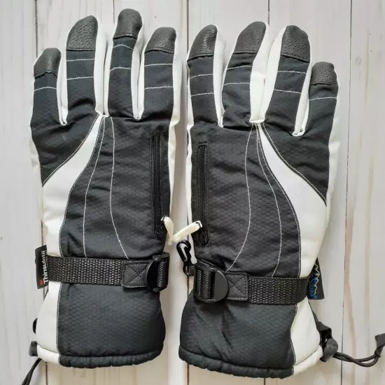 Grand Sierra Women's Bec-Tec Tusser Snowboarding Gloves White Black Size L