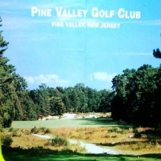 PINE VALLEY GOLF SCORECARD WITH LOGO VTG SLIGHT WEAR TO CARD RARE GOLF PIECE!