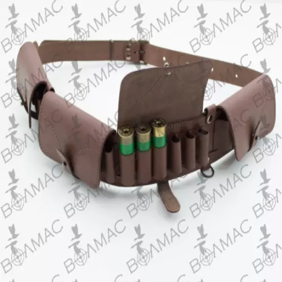 Premium Leather Cartridge Shotgun Shell Belt Holder Bandolier 24 R-s.16-12GA