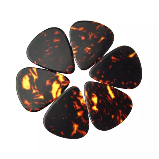 100pcs Blank Heavy 1.2mm Guitar Picks Plectrums Celluloid Brown Tortoise