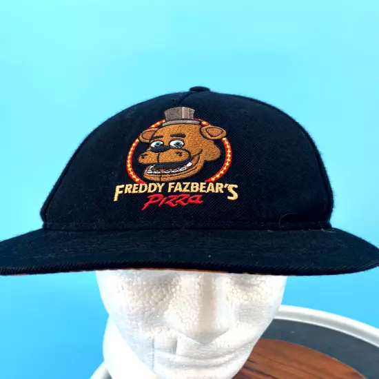 Five Nights at Freddys Hat Black Fazbears Pizza Cap One Size Snapback