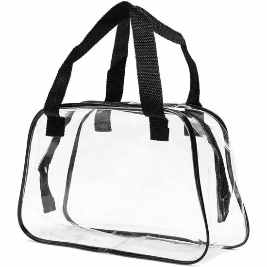 Clear Stadium Approved Tote Bag, Transparent Small Handbag for Travel & Concert